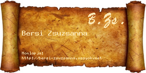 Bersi Zsuzsanna névjegykártya